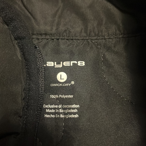 Layers brand, quick dry, black, quarter zip, kangaroo pocket jacket, large, new - Picture 8 of 12